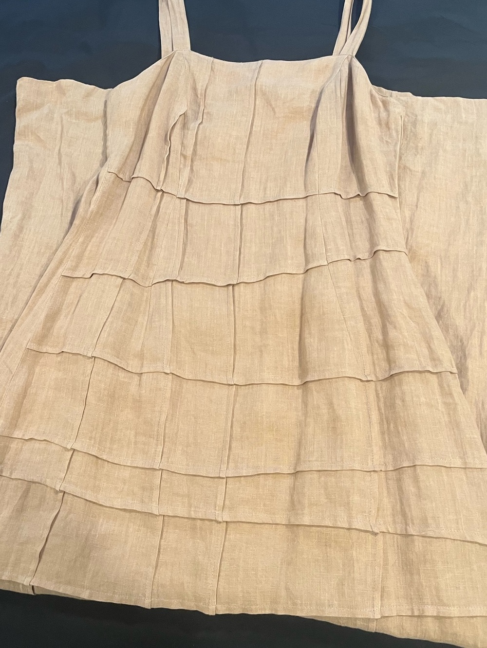 NWOT* SONIA SPECIALE "Made in Italy" Sleeveless Tiered Maxi Dress* 100% Linen